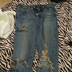 Ripped Levi's jeans